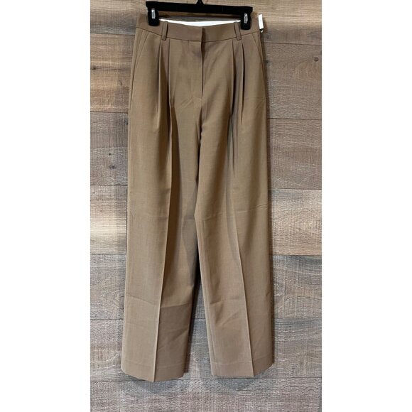 Rohe Women's Brown Wide Leg Pleated Pants size FR 34/ US 2 NWOT - Picture 4 of 11